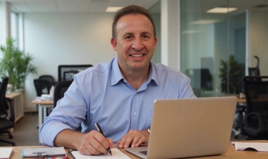 Peter Civitarese standing confidently, real estate investor and founder of Ayertime.ai, sharing his journey of using a HELOC and 401k loan to buy a rental property